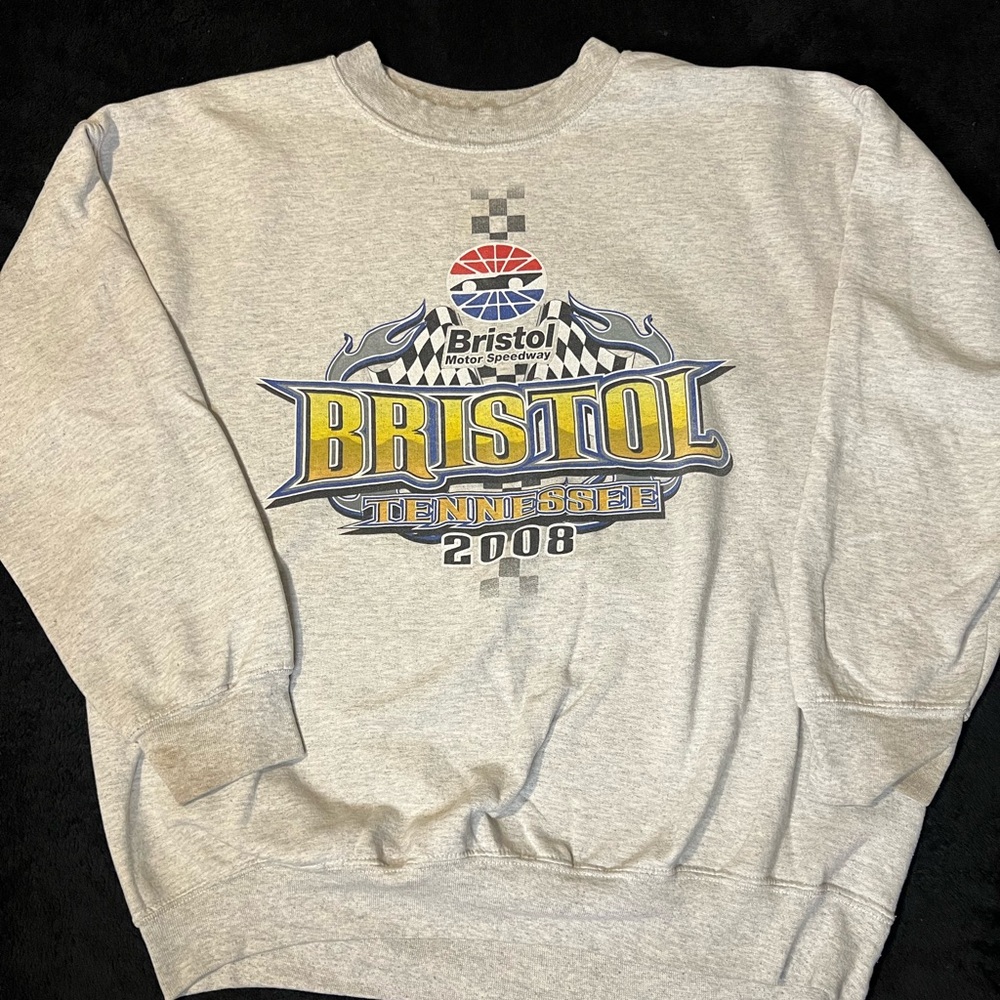 Vintage 2008 Bristol Motor Speedway Crewneck Sweatshirt Size L